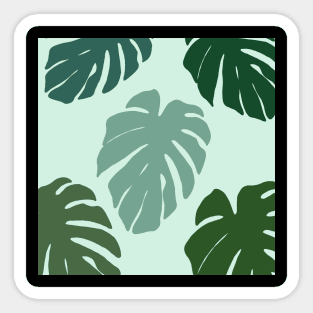 Monstera Leaves Pattern Sticker